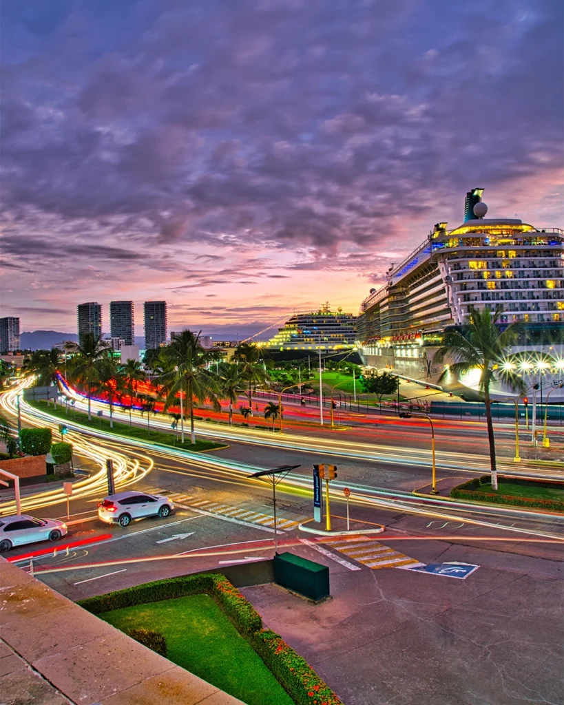 Puerto Vallarta Maritime Terminal at Night