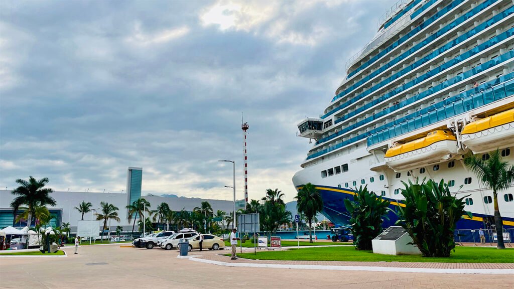 Vista del doble arribo de cruceros