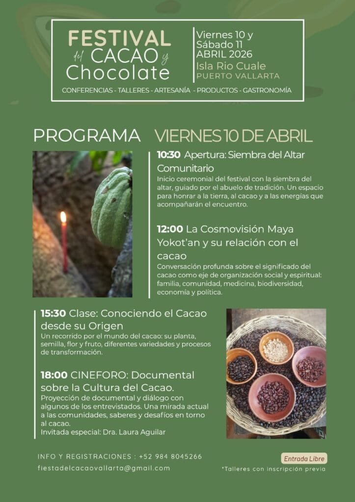 Fiesta del Cacao 2026 – Tradición, Cultura y Sabor 1 Programa detallado de actividades para el viernes 10 de abril en el festival del cacao.